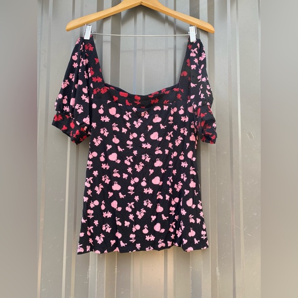 Boden Eva Square Neck Jersey Top - Picture 2 of 4